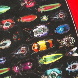 Alexander McQueen Jeweled Insects Silk Scarf